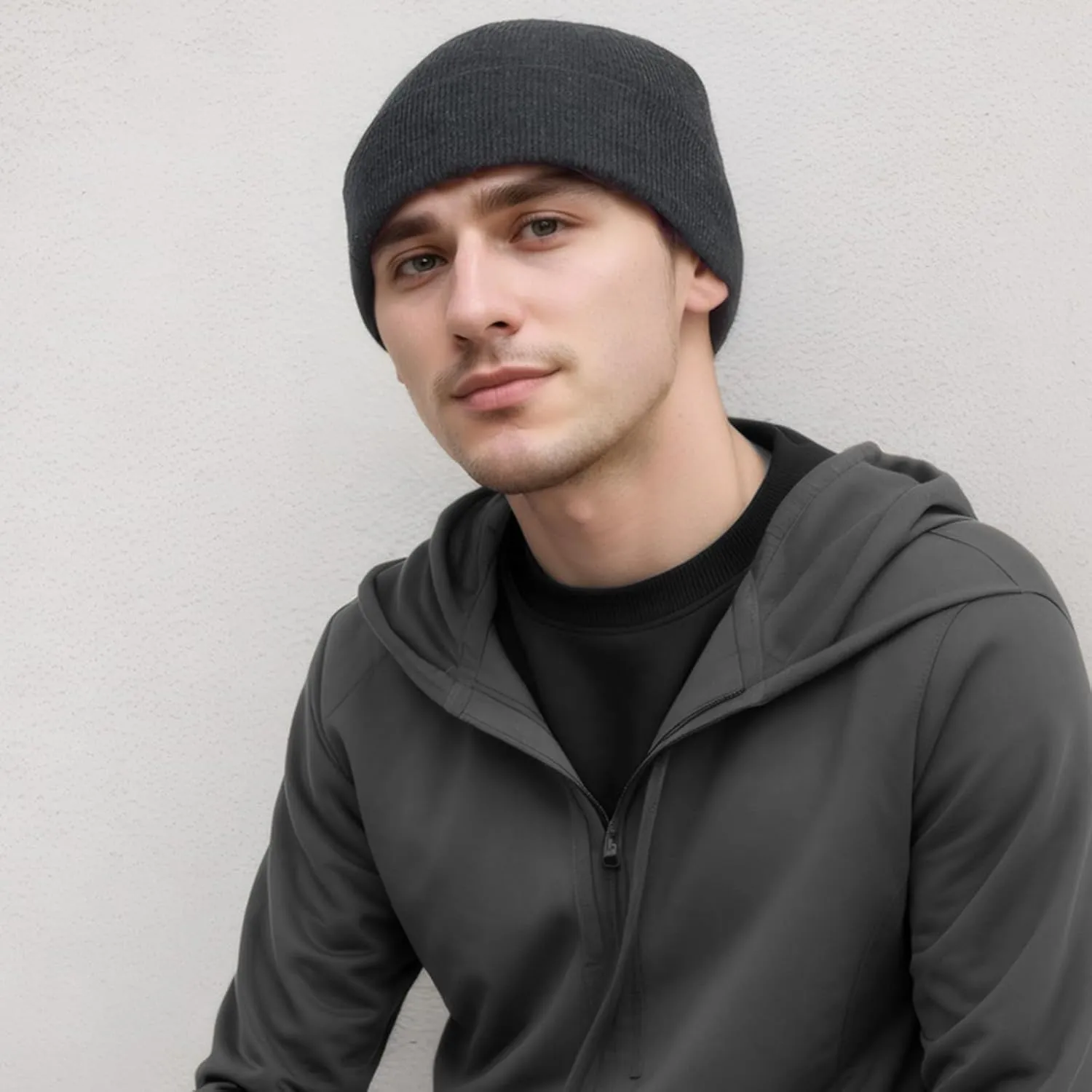 Beanie Hats for Men Women, Classic Knit Cuff Soft Warm Winter Hats Unisex Daily Skull Cap