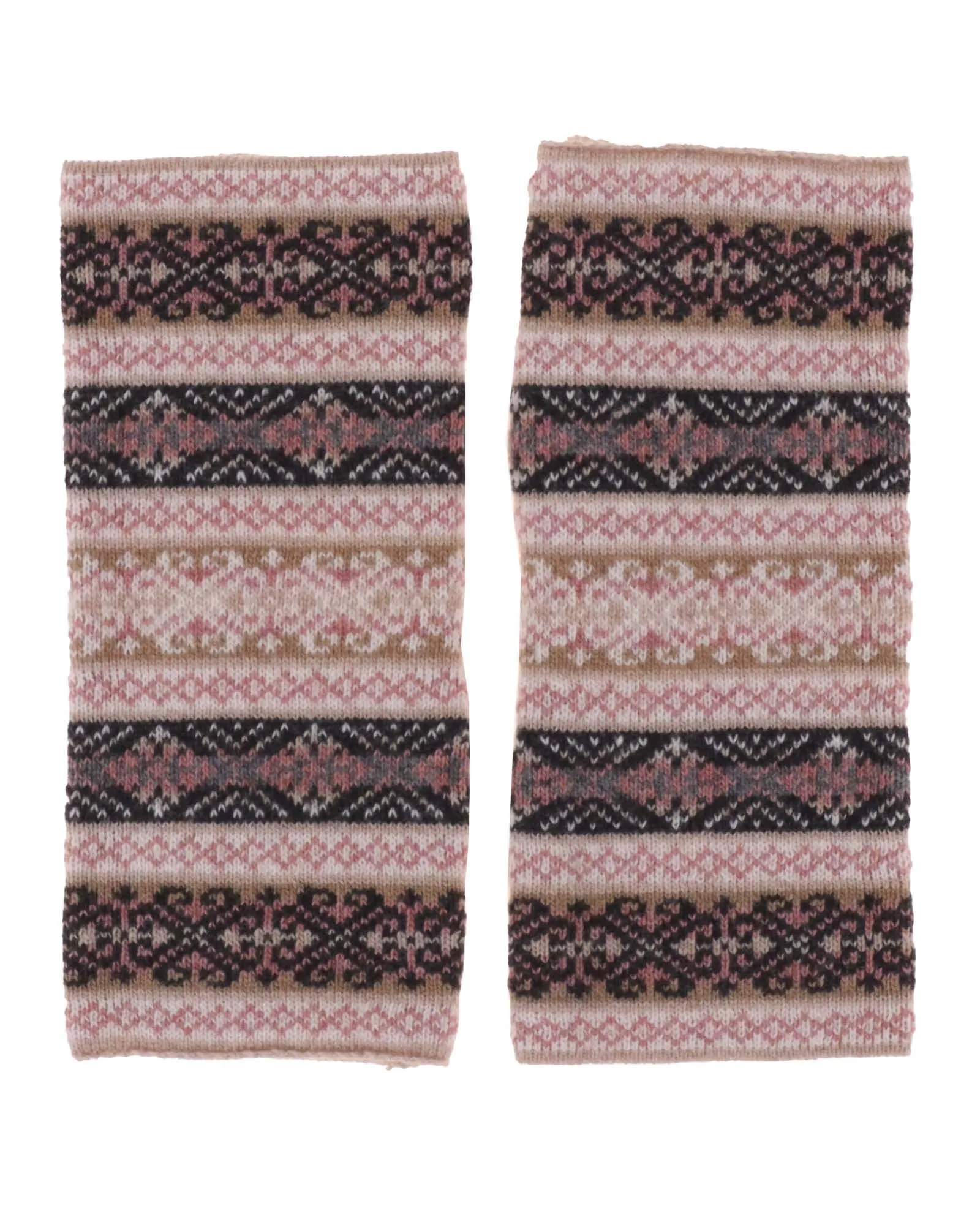 Cashmere Blend Fairisle Wrist Warmers