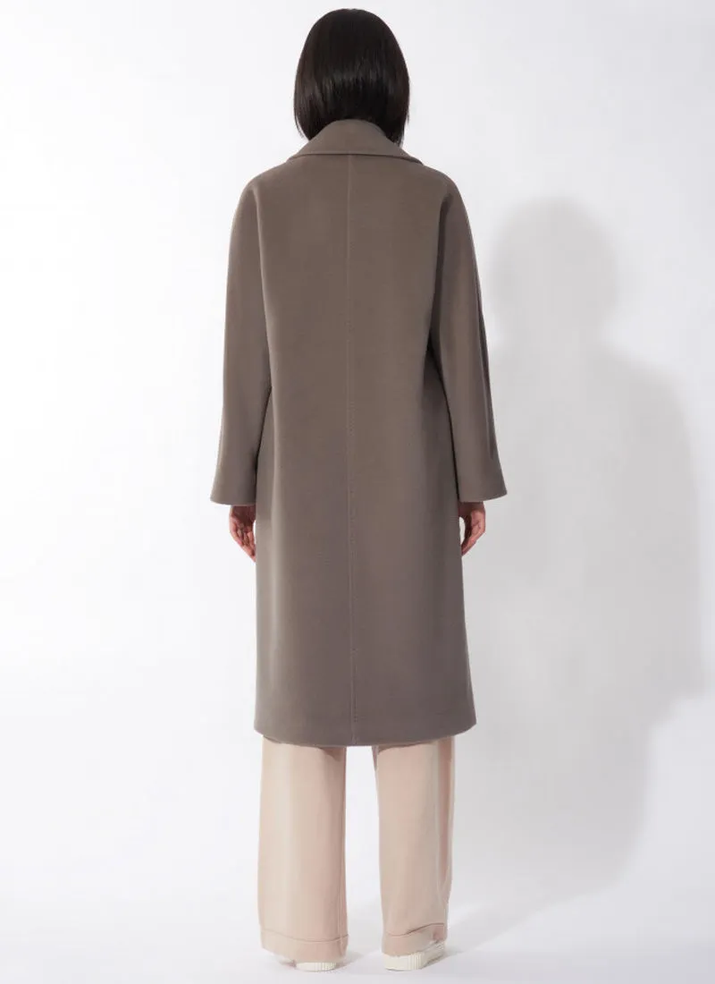Double-Breasted Oversized Virgin Wool Coat