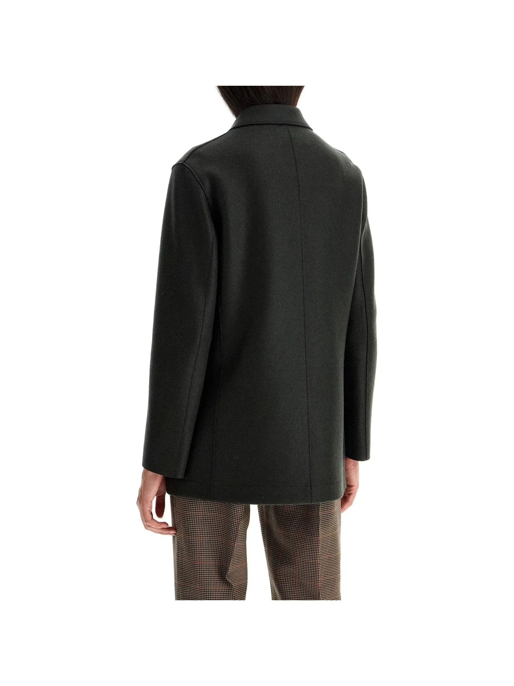 Double-Breasted Wool Caban Jacket