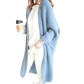 FashionSierra - Bat Sleeve Knitted Plus Size Jacket Loose Ladies Sweaters Cardigans