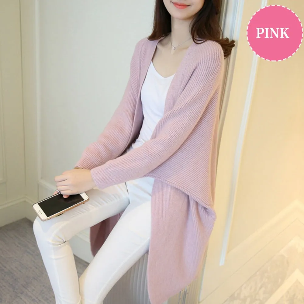 FashionSierra - Bat Sleeve Knitted Plus Size Jacket Loose Ladies Sweaters Cardigans
