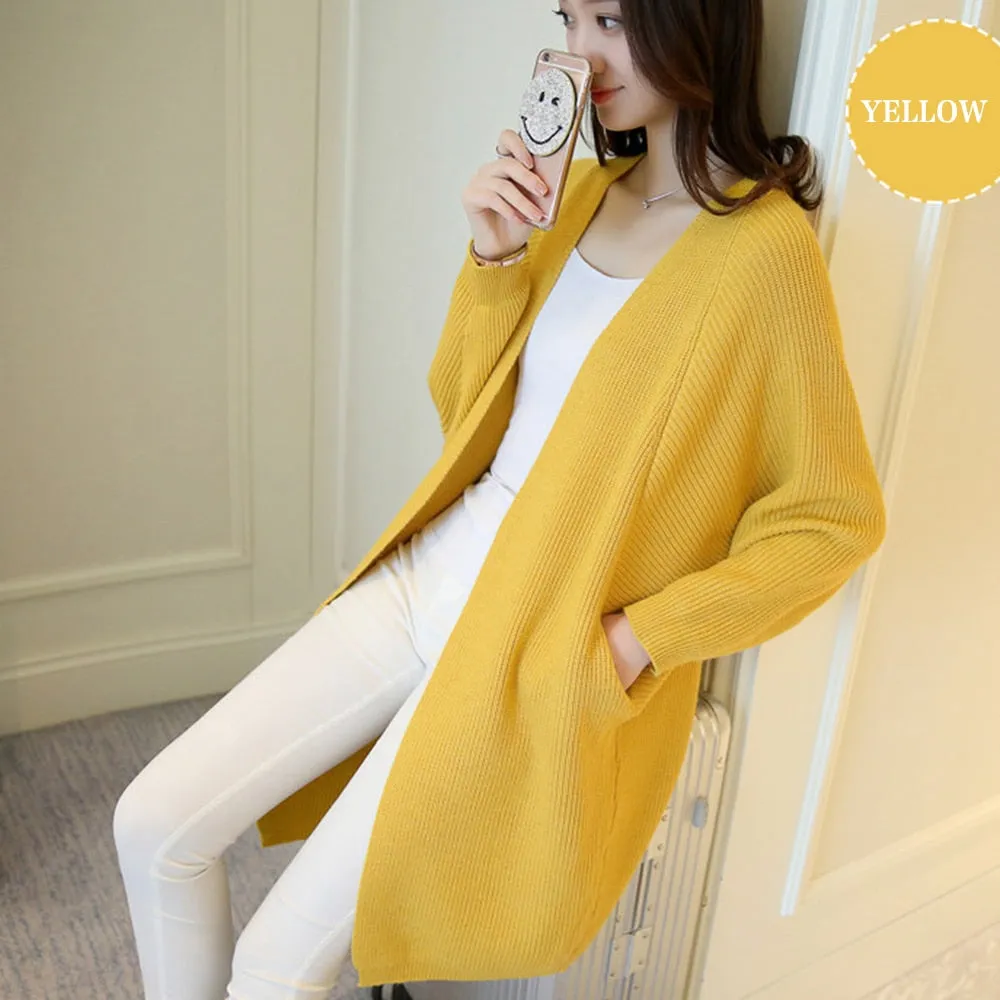 FashionSierra - Bat Sleeve Knitted Plus Size Jacket Loose Ladies Sweaters Cardigans