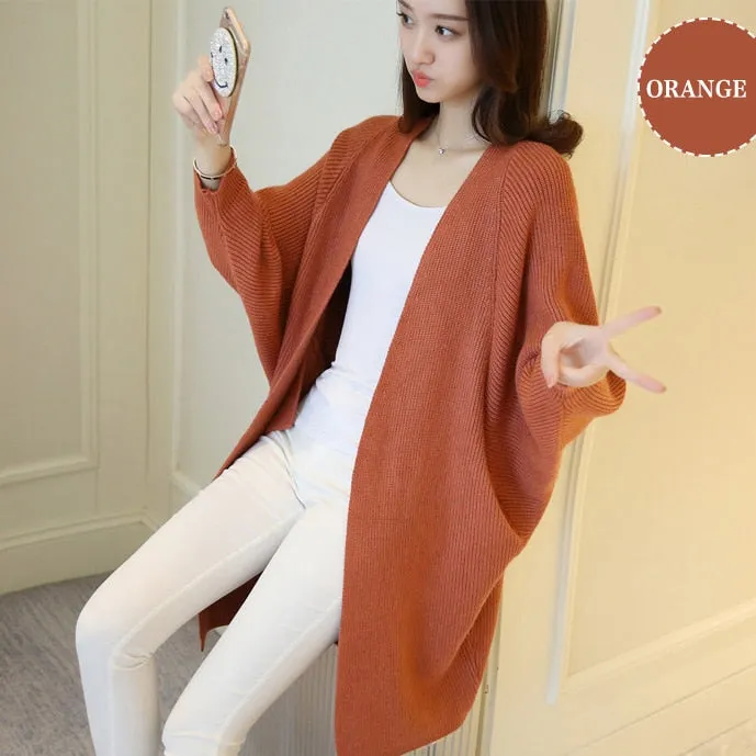 FashionSierra - Bat Sleeve Knitted Plus Size Jacket Loose Ladies Sweaters Cardigans