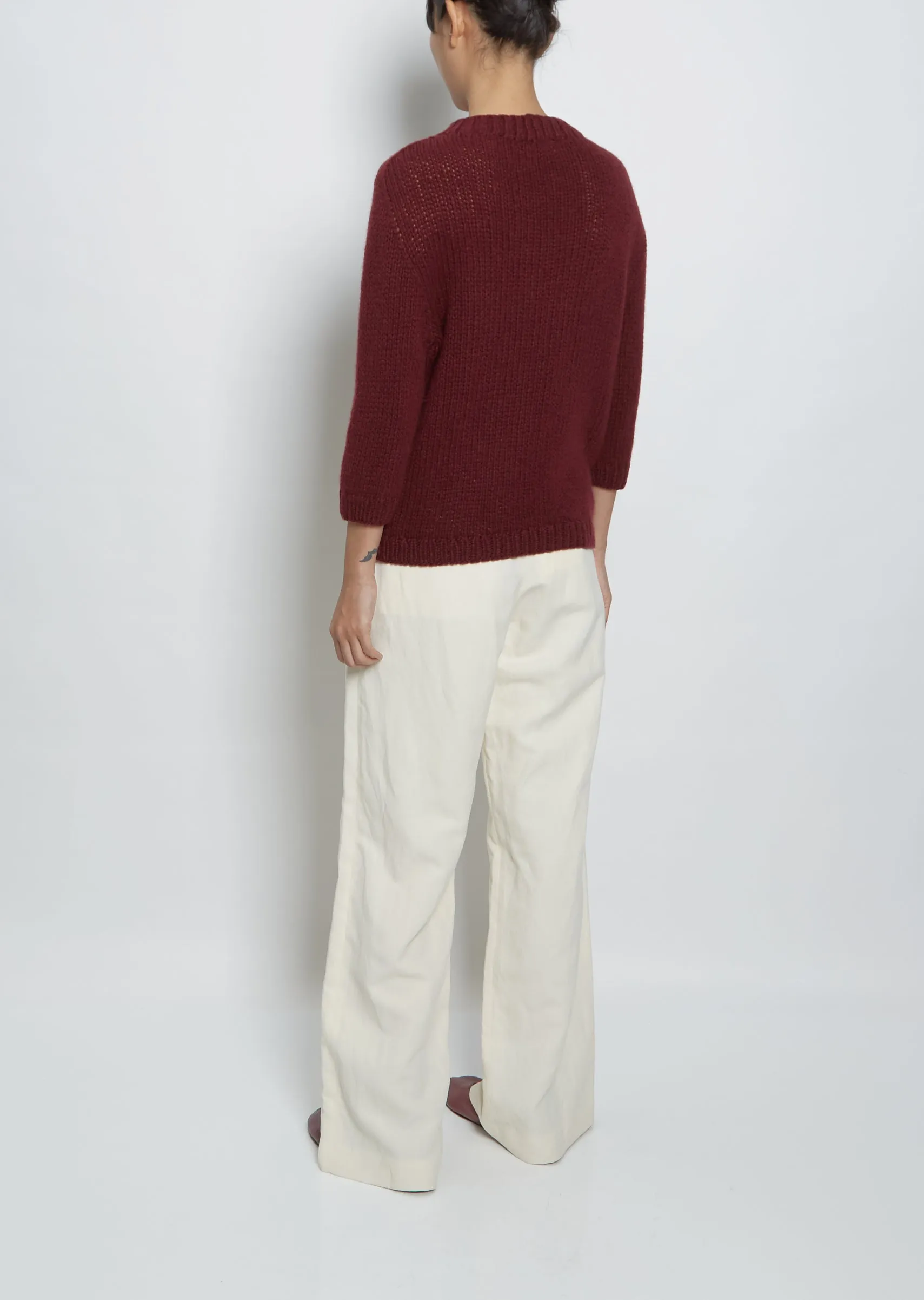 Fleur Sweater— Bordeaux