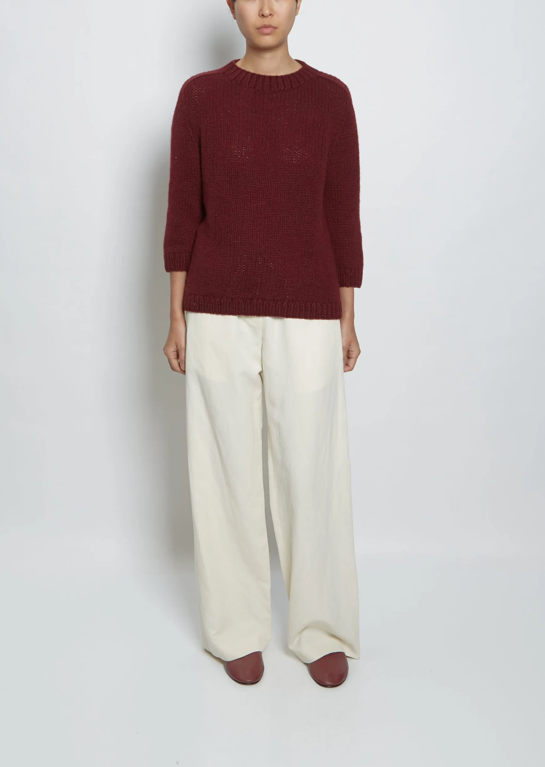 Fleur Sweater— Bordeaux