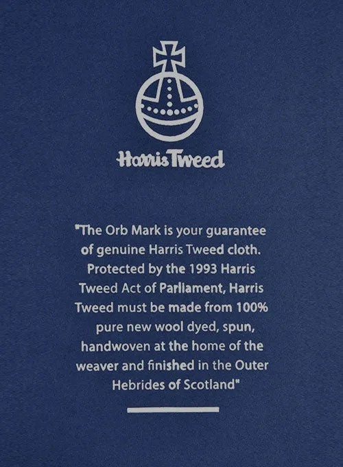 Harris Tweed Dark Gray Herringbone Pea Coat