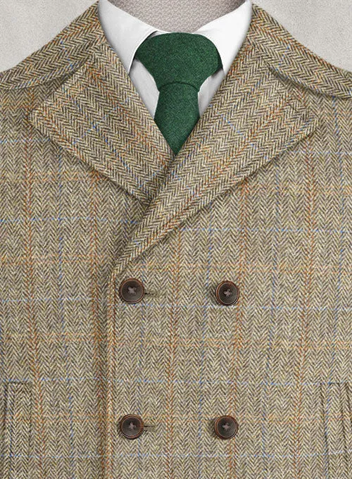 Harris Tweed Ranger Brown Pea Coat