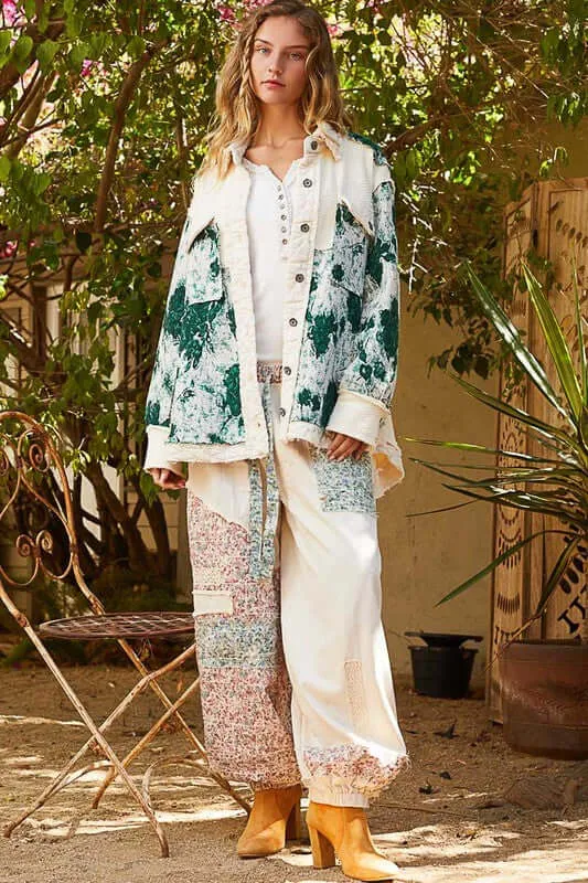 Jacquard Patch Quilted Jacket