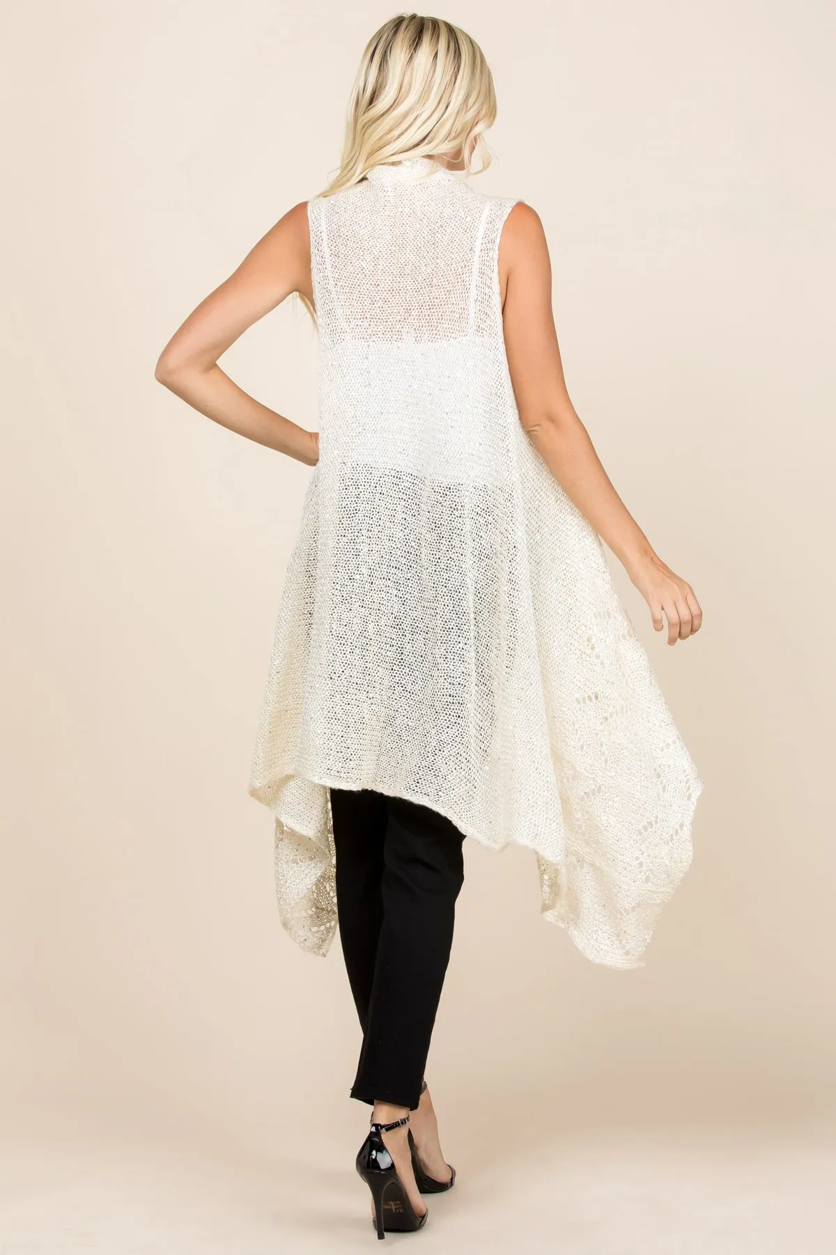KNITTED OPEN FRONT CARDIGAN/6PCS