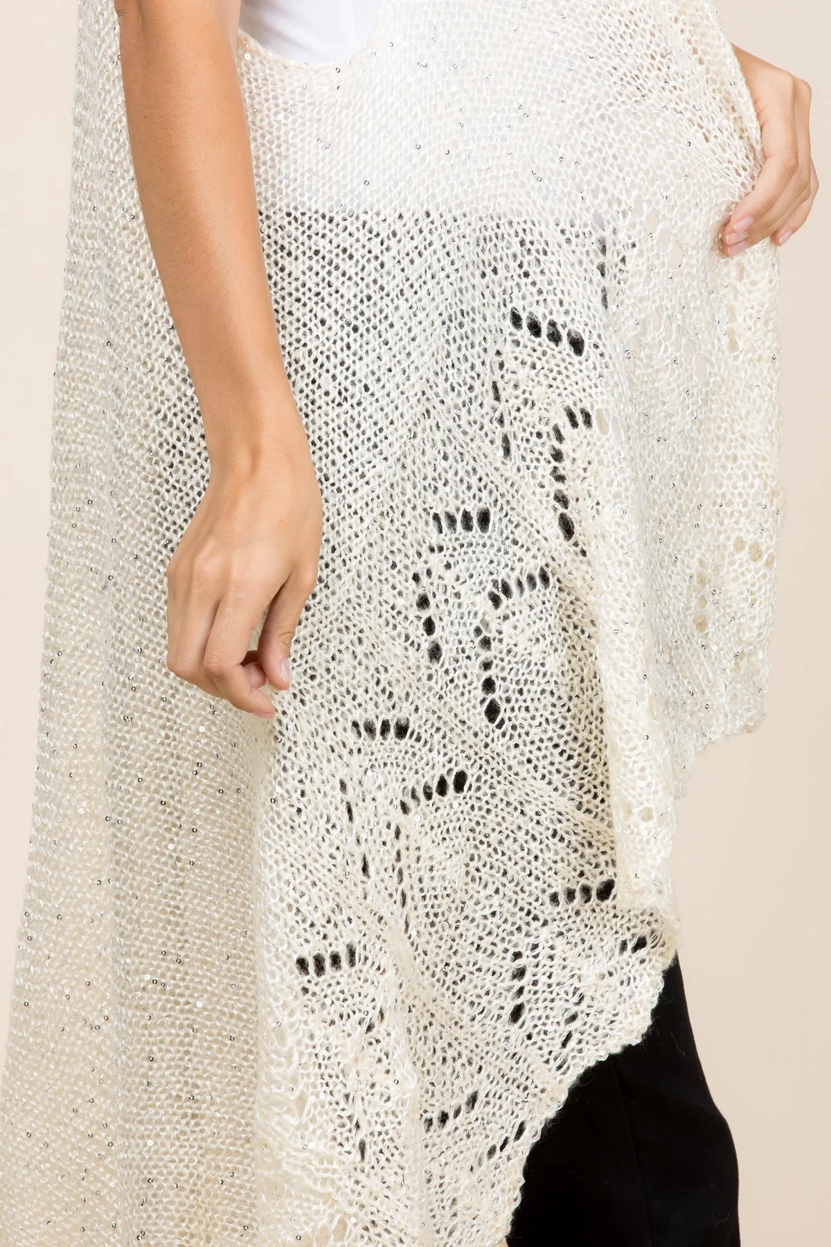 KNITTED OPEN FRONT CARDIGAN/6PCS