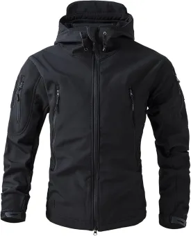 Men's Military Tactical Jackets Camouflage Softshell Fleece Fall Windbreaker Waterproof Outdoor Hooded Rain Coats