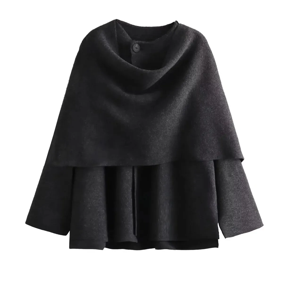 ONKOGENE 2023 Winter Weibliche Schal Mantel Langarm Gestrickte Asymmetrische Jacken Für Frauen Streetwear Kausalen Frauen Mäntel
