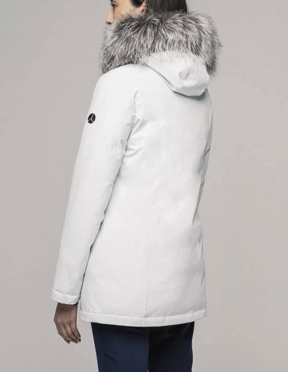 Parka People Of Shibuya Kami Capucha Con Pelo Blanca Mujer
