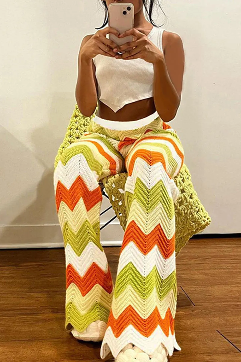 PI0104 Crochet Knitted Long Pants