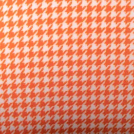 Printed Fleece - OUTBACK - Houndstooth - Orange