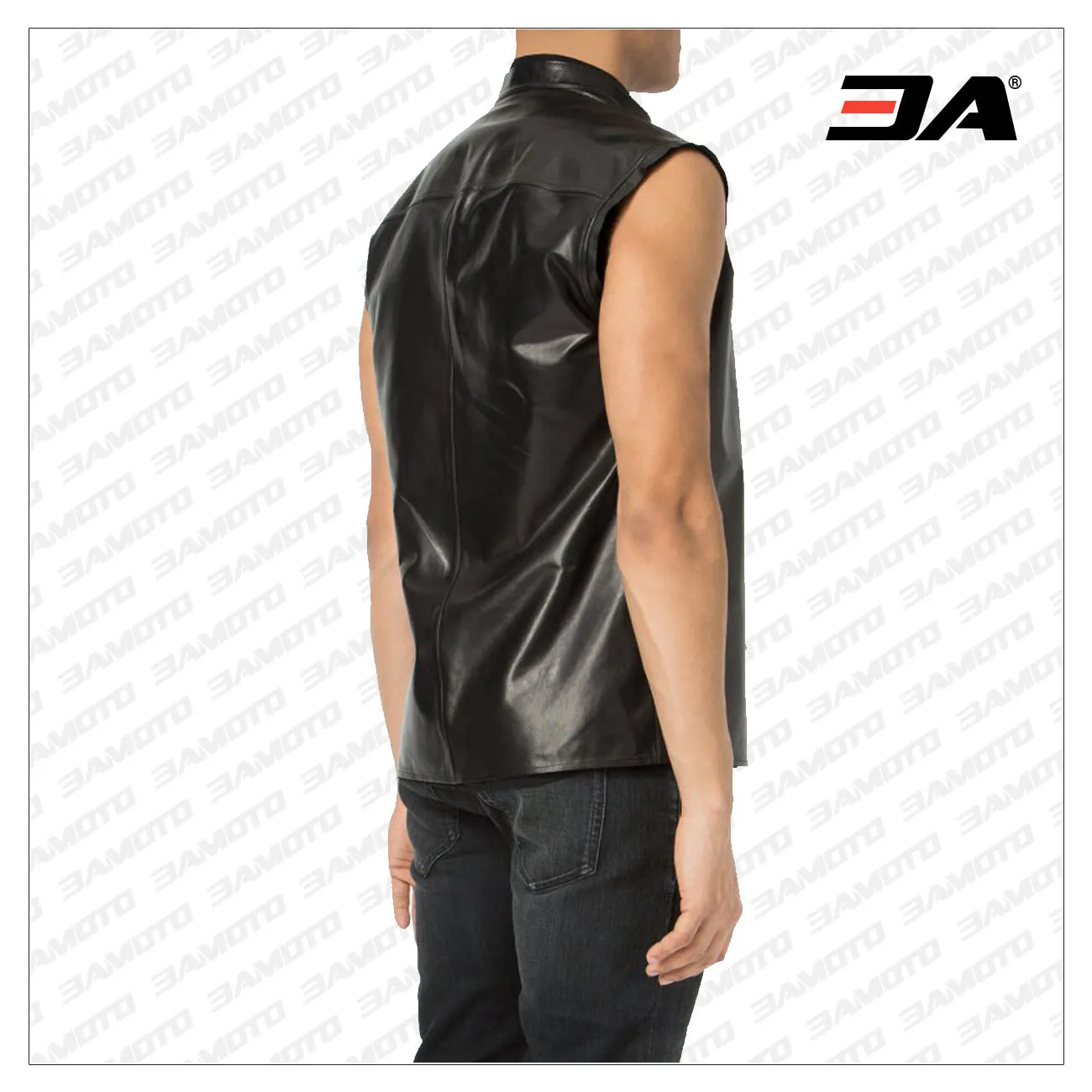 Soldier Sleeveless Leather Shirt