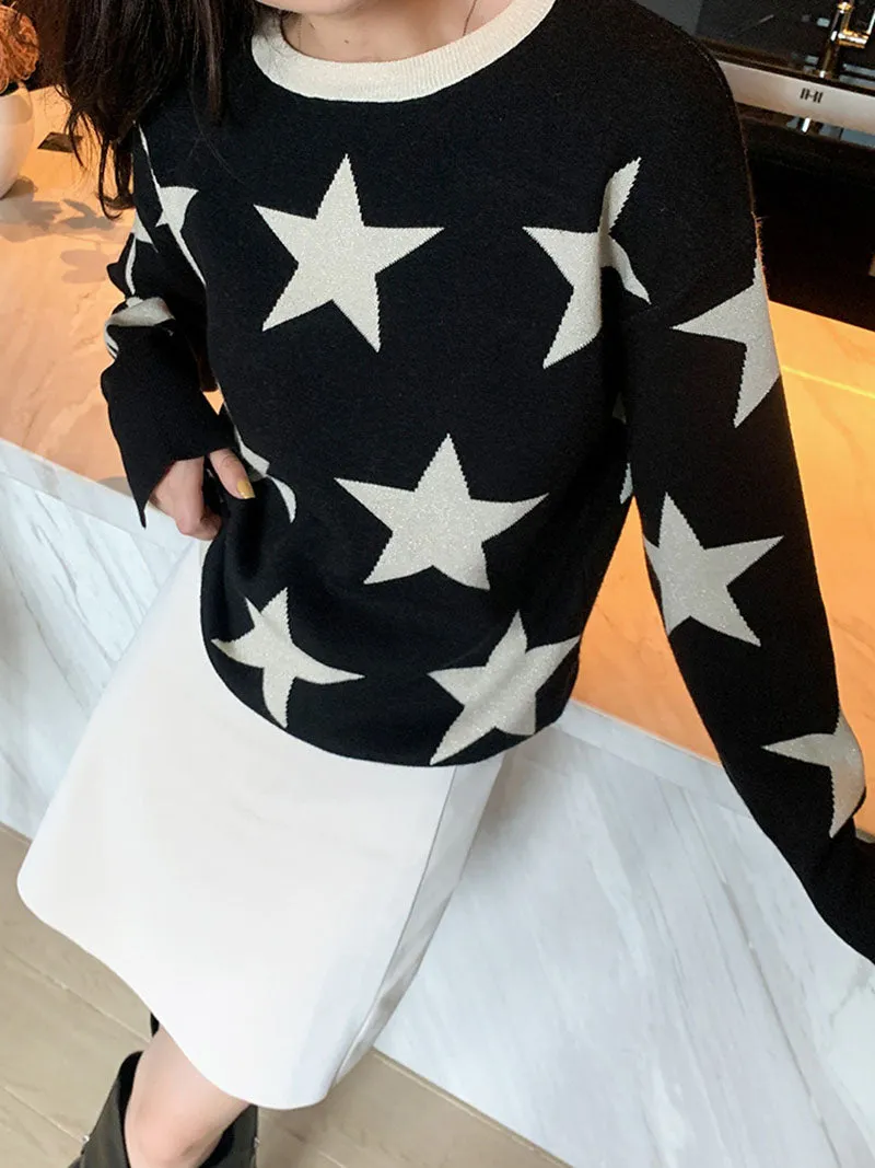 Super Star Pullover Knitted Sweaters