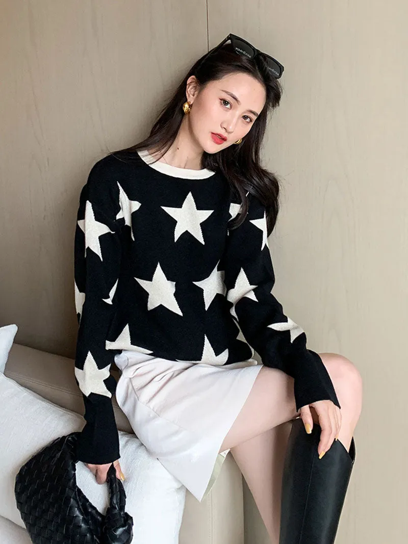 Super Star Pullover Knitted Sweaters