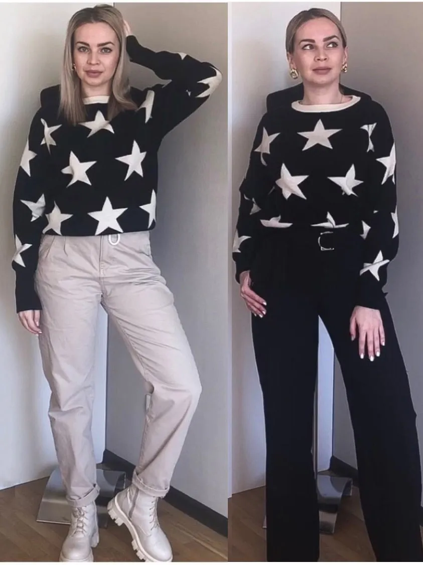 Super Star Pullover Knitted Sweaters