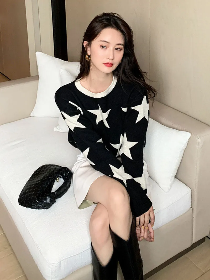 Super Star Pullover Knitted Sweaters