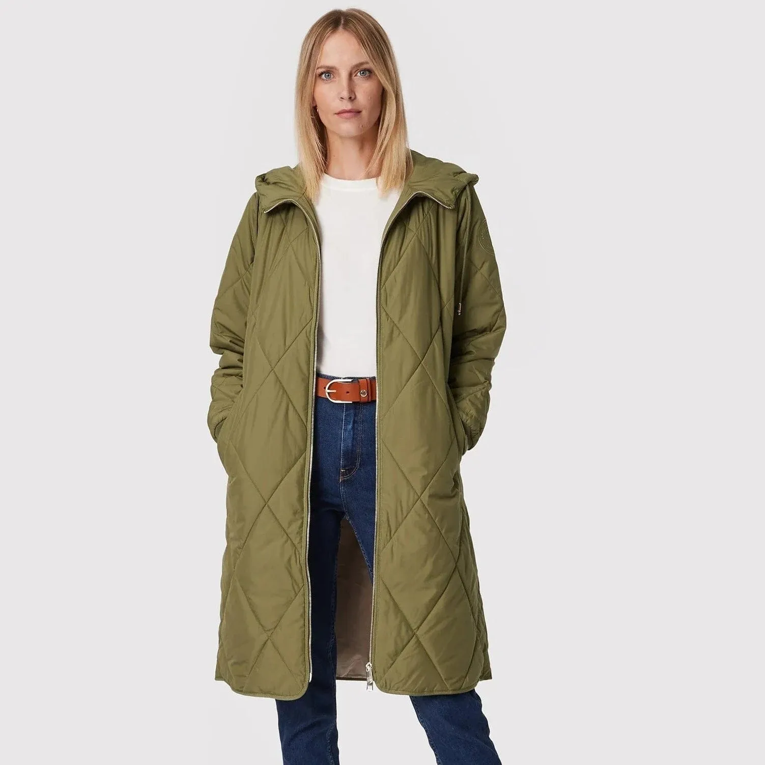 Tommy Hilfiger Diamond-Quilted Sorona® Coat Green
