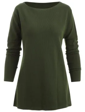 Trendy Sleeve Tunic Knit Top