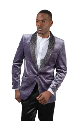 Velvet Texture Sport Coat -Lilac